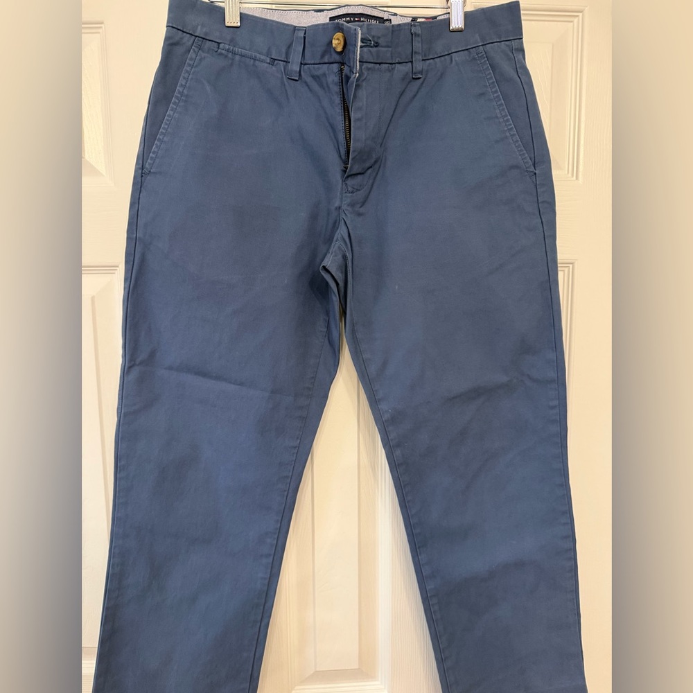 Tommy Hilfiger Blue Straight-Leg Chinos